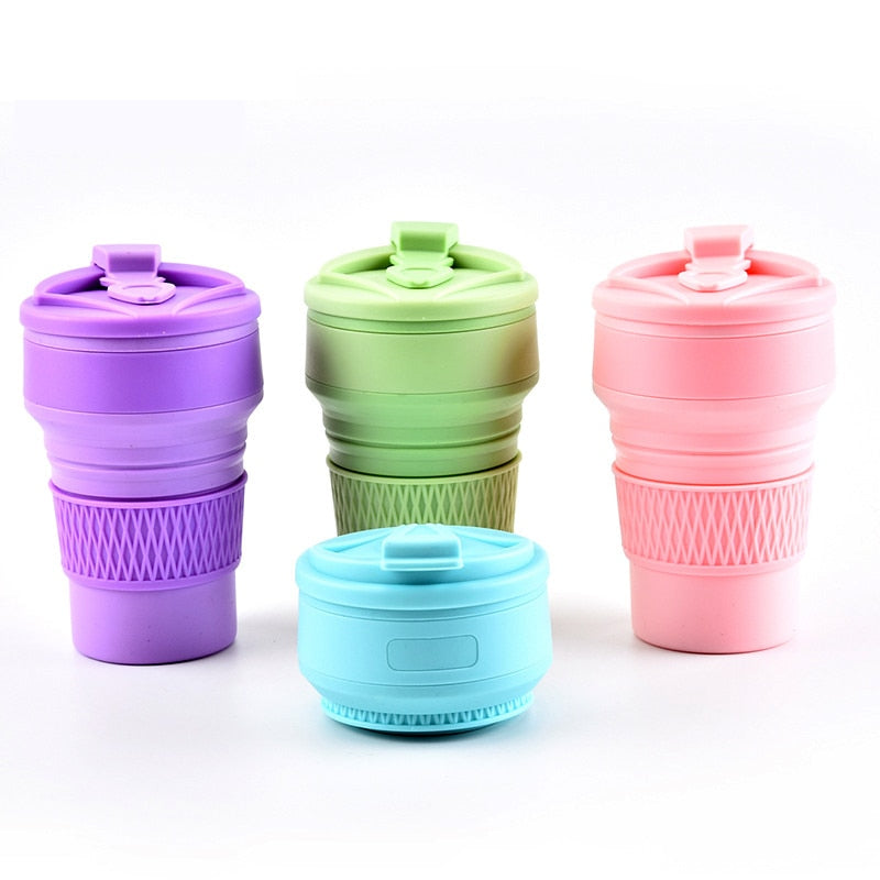 350ML Silicone Folding Coffee Cups Portable
